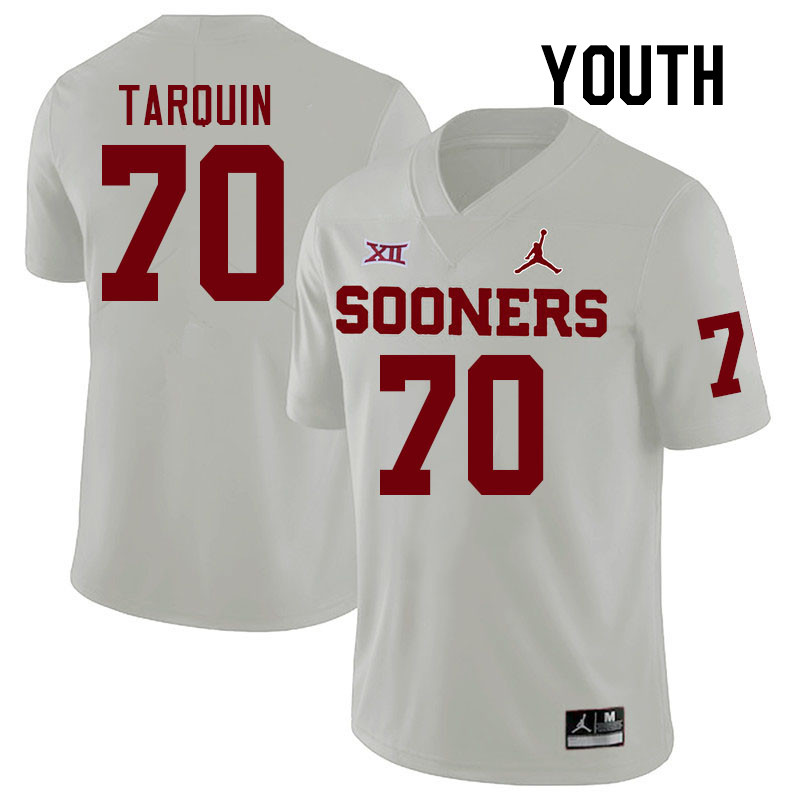 Youth #70 Michael Tarquin Oklahoma Sooners College Football Jerseys Stitched-White